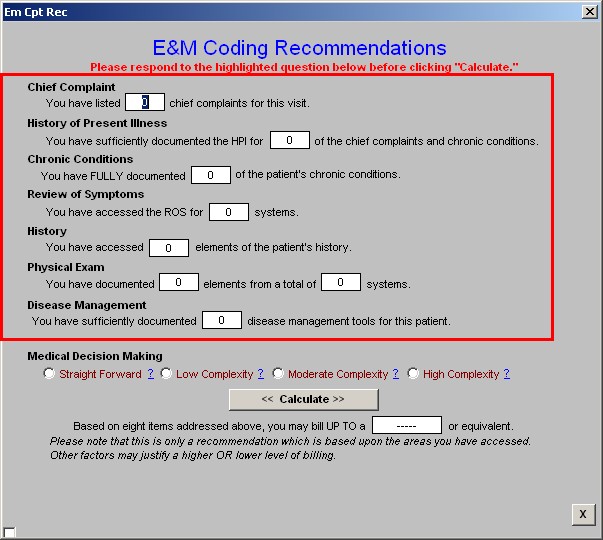E & M Codes