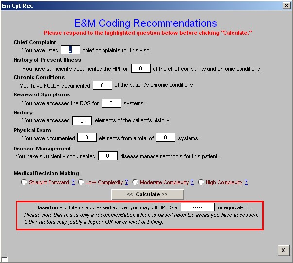 E & M Codes
