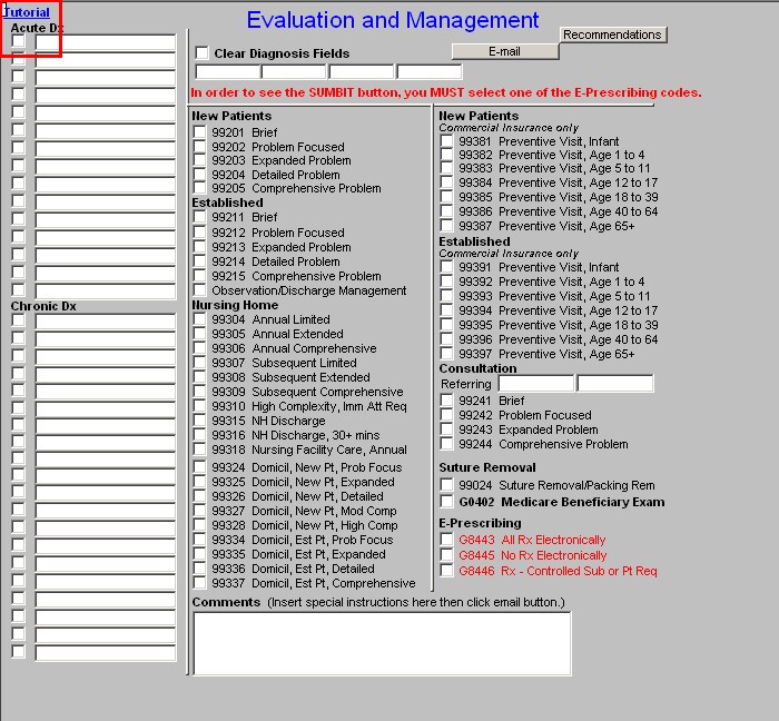 E & M Codes