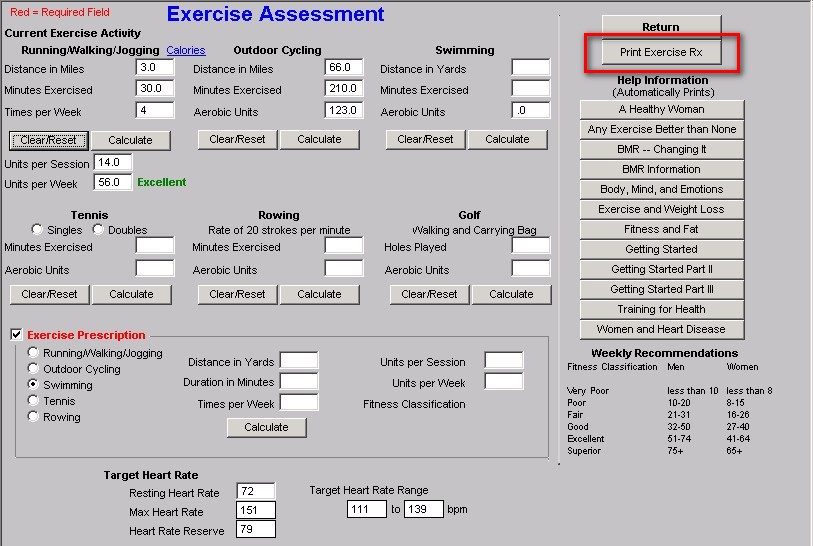 Exercise Prescription