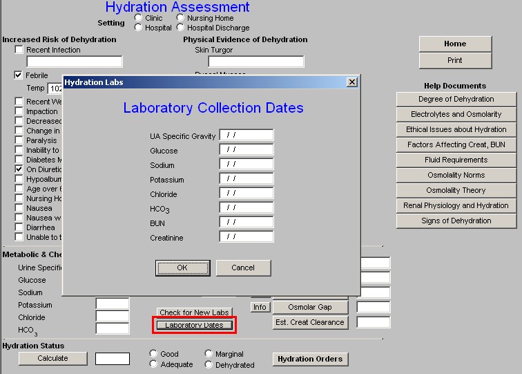 Hydration Assessment