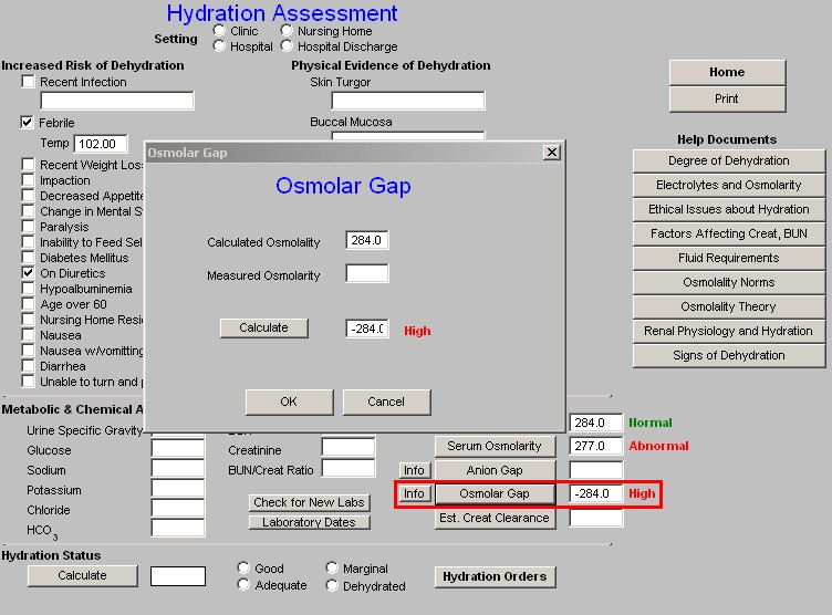 Hydration Assessment