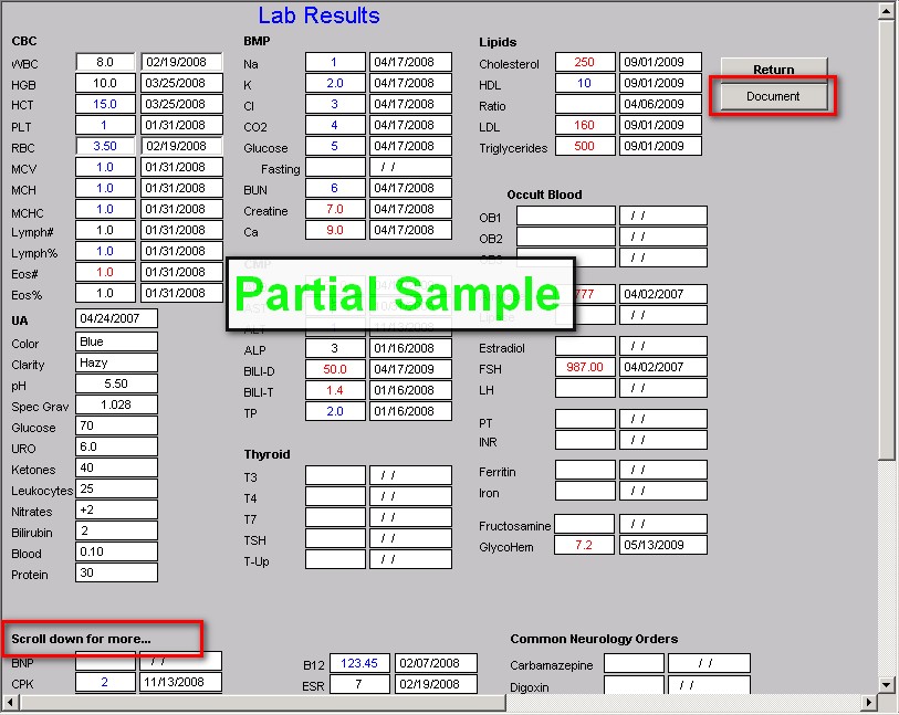 Lab Results