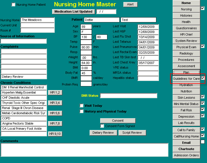 Nursing Home Guidelines for Care